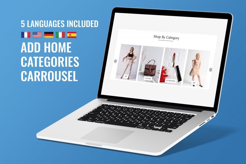 Prestashop module categories carrousel on accumulation page