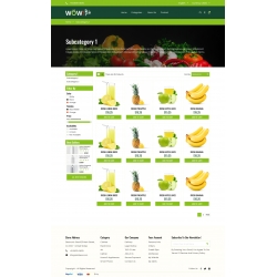 39€ le moins cher et meilleur ! Prestashop Theme Bio naturel vrac alimentation fruits legumes epicerie huile sante vegetal