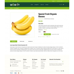 39€ le moins cher et meilleur ! Prestashop Theme Bio naturel vrac alimentation fruits legumes epicerie huile sante vegetal