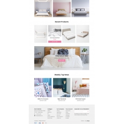 Prestashop-Thema: Bett, Matratze, Kissen, Bettdecke, Sofa, Bettdecke, Bettwäsche