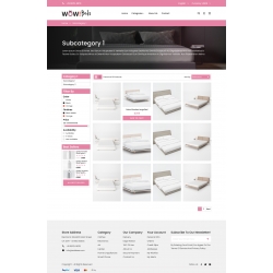 Tema Prestashop: letto, materasso, cuscino, piumone, divano, trapunta, lenzuola