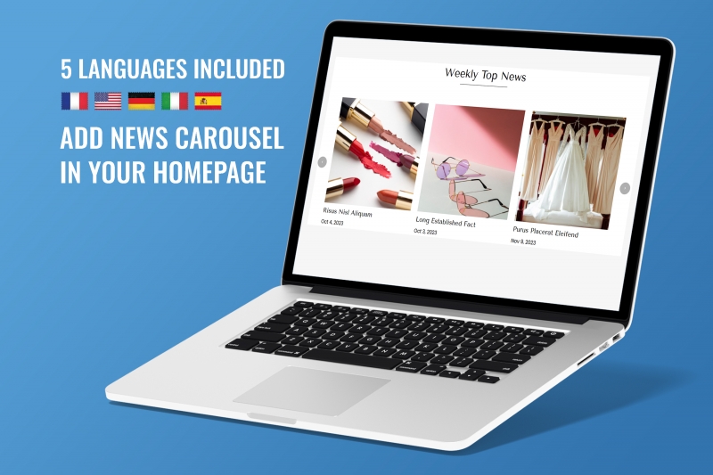 Prestashop module Actualités Carrousel en page d'accueil